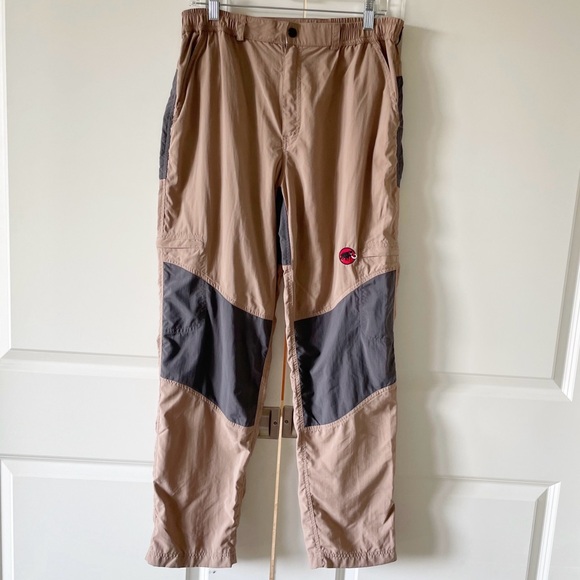 Mammut Pants - Mammut Tech Hiking Outdoor Tan Black Zippers Pant Size 10